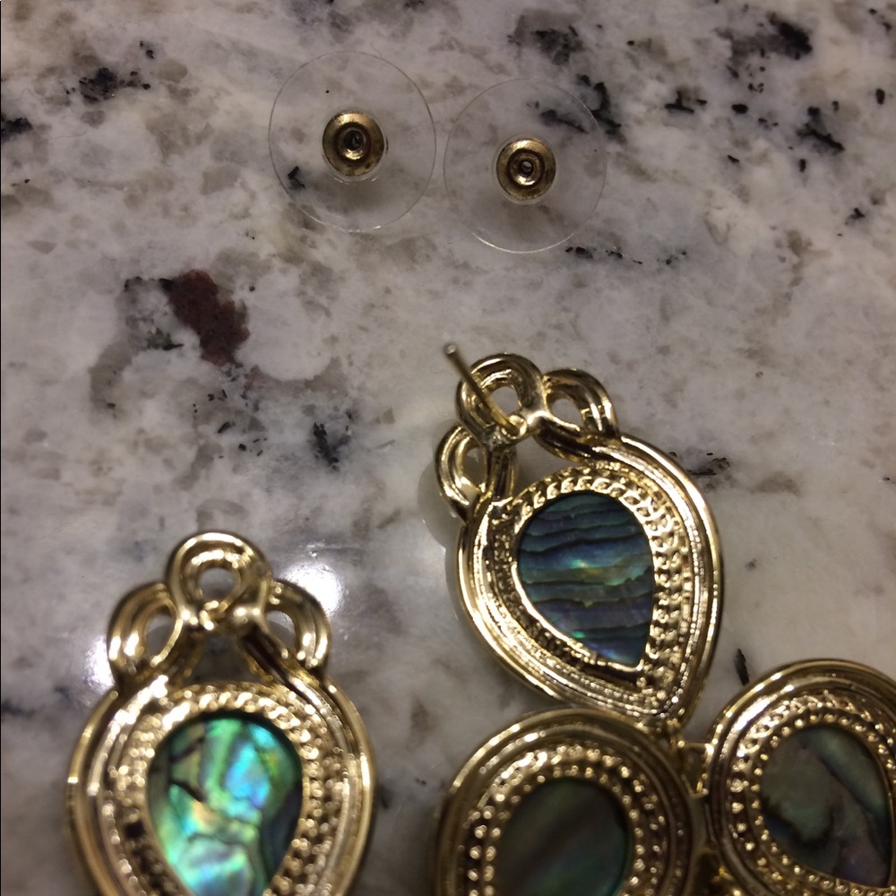 Sylvie Teardrop Abalone Earrings - Picture 5 of 7